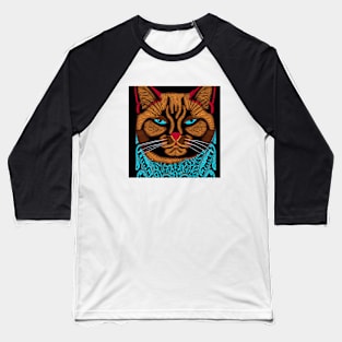 Cat's Eyes Match Fancy Scarf Baseball T-Shirt